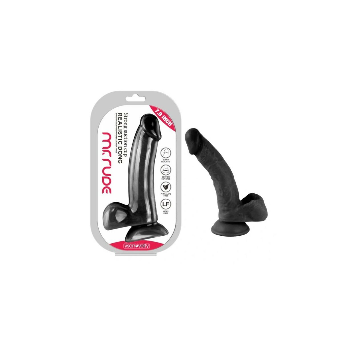 Dildo realist VSCNOVELTY Negru 20 cm
